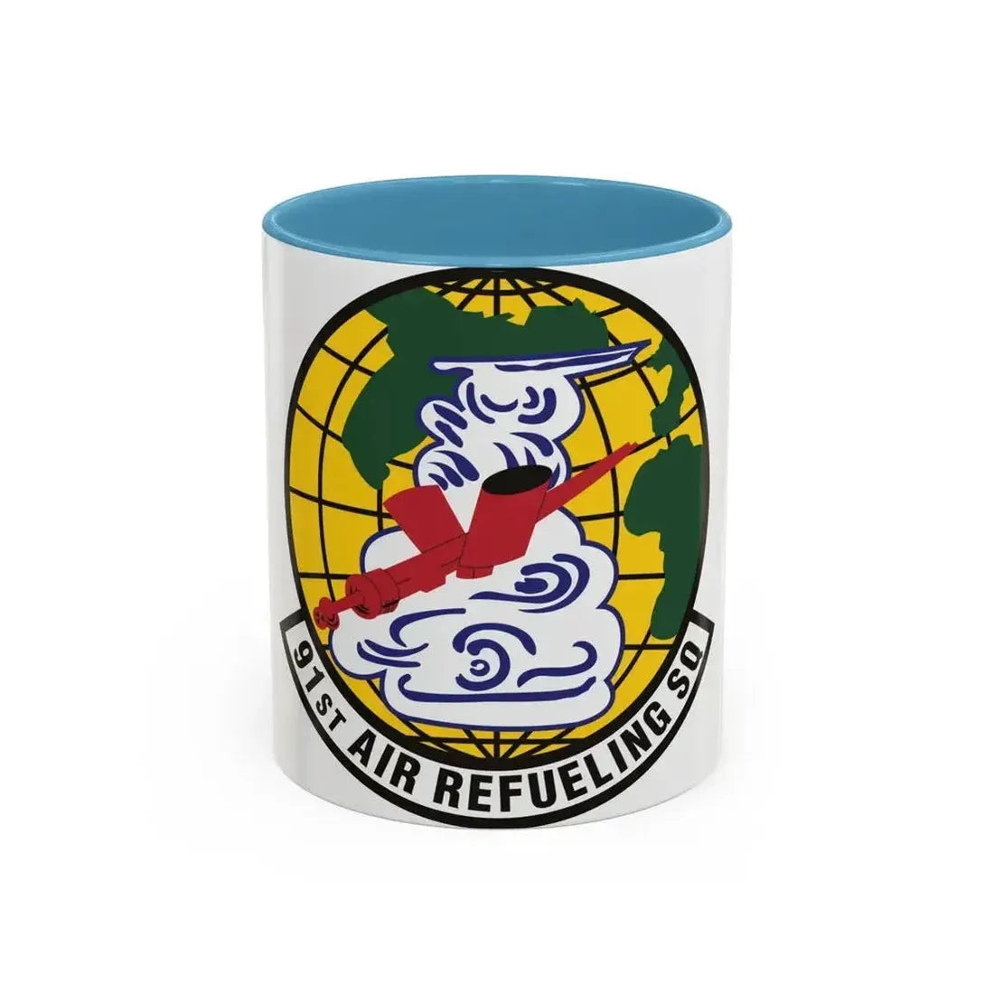 91st Air Refueling Squadron (U.S. Air Force) Accent Coffee Mug 11oz Light Blue - Go Mug Yourself