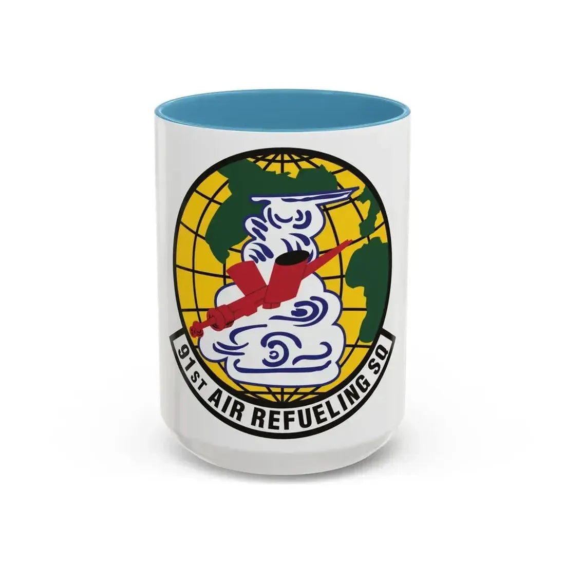 91st Air Refueling Squadron (U.S. Air Force) Accent Coffee Mug 15oz Light Blue - Go Mug Yourself
