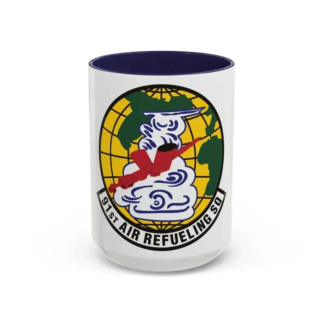 91st Air Refueling Squadron (U.S. Air Force) Accent Coffee Mug 15oz Navy - Go Mug Yourself