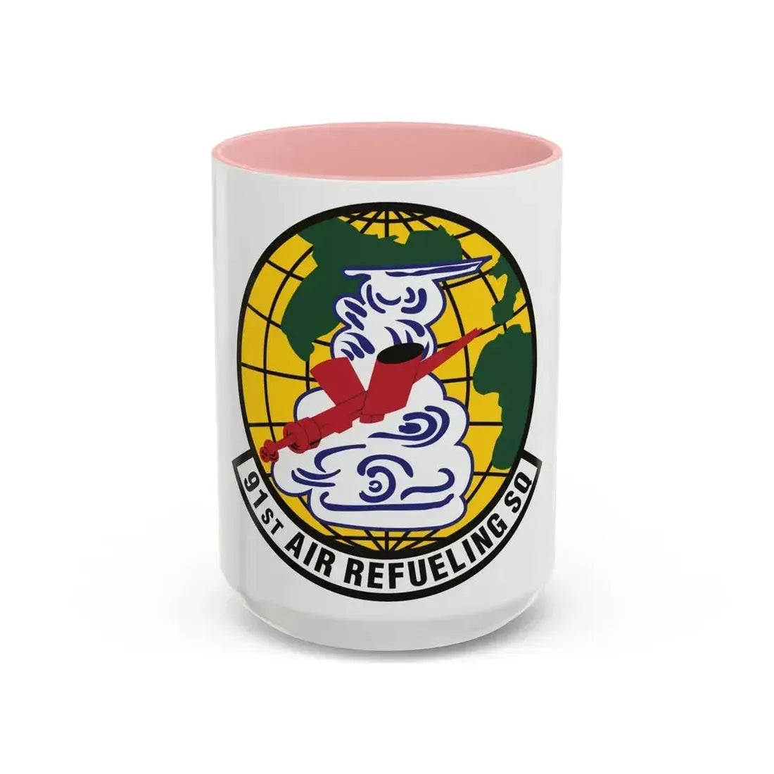 91st Air Refueling Squadron (U.S. Air Force) Accent Coffee Mug 15oz Pink - Go Mug Yourself