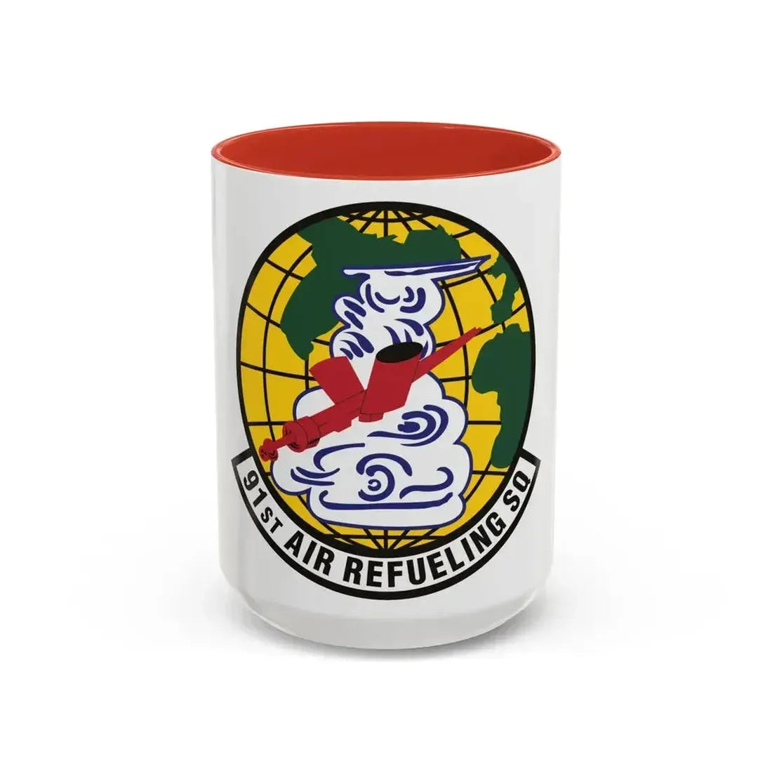 91st Air Refueling Squadron (U.S. Air Force) Accent Coffee Mug 15oz Red - Go Mug Yourself