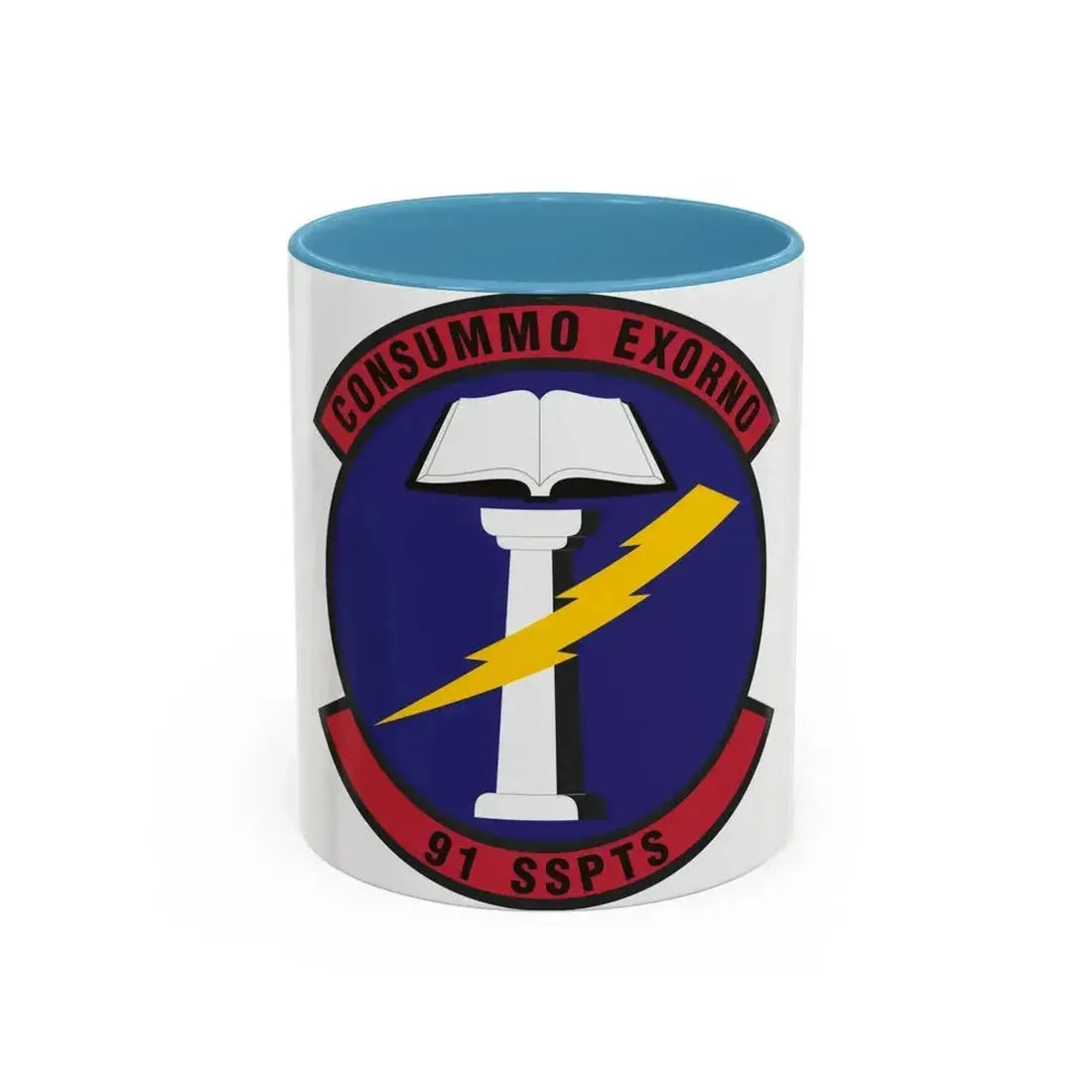 91st Security Support Squadron (U.S. Air Force) Accent Coffee Mug 11oz Light Blue - Go Mug Yourself