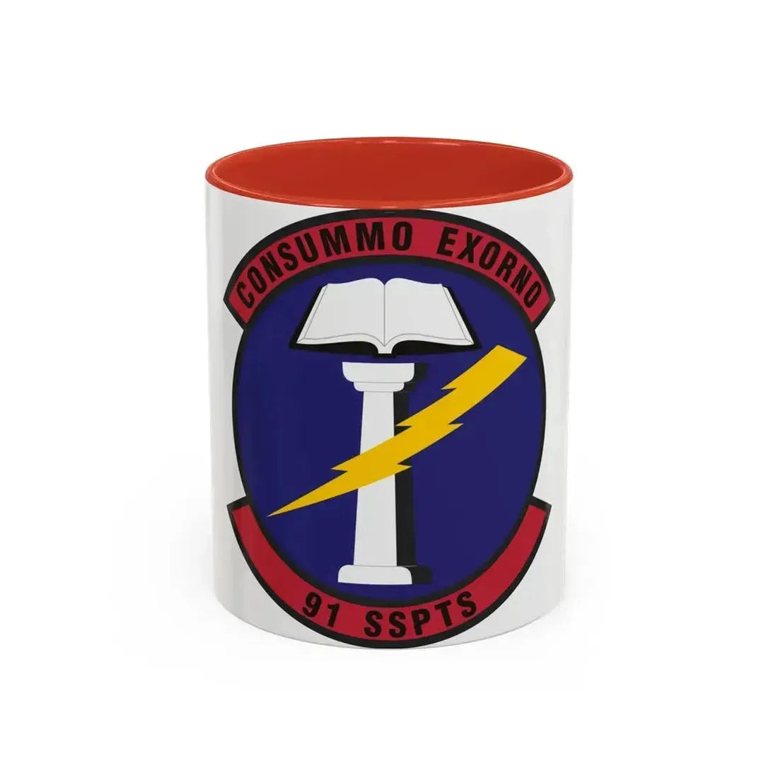 91st Security Support Squadron (U.S. Air Force) Accent Coffee Mug 11oz Red - Go Mug Yourself