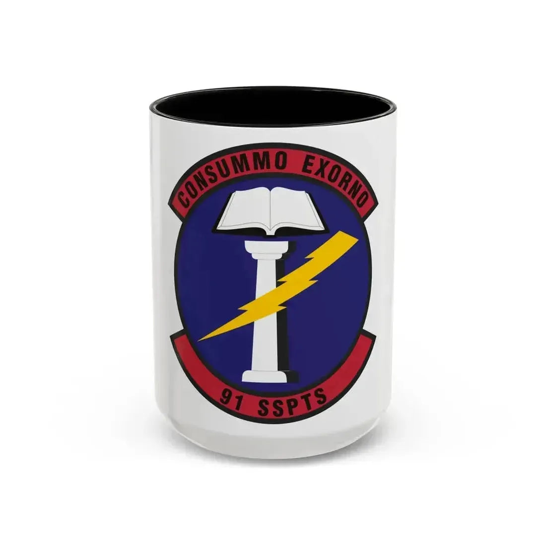 91st Security Support Squadron (U.S. Air Force) Accent Coffee Mug 15oz Black - Go Mug Yourself