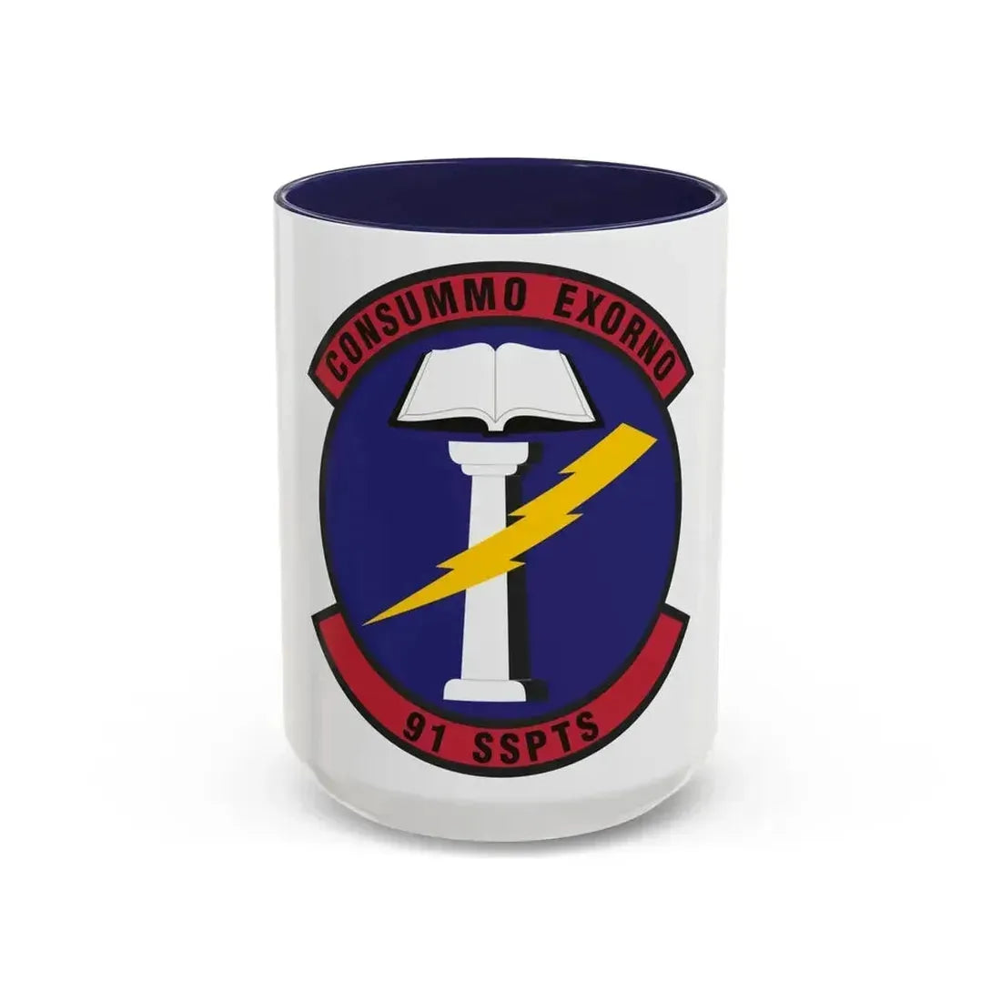 91st Security Support Squadron (U.S. Air Force) Accent Coffee Mug 15oz Navy - Go Mug Yourself