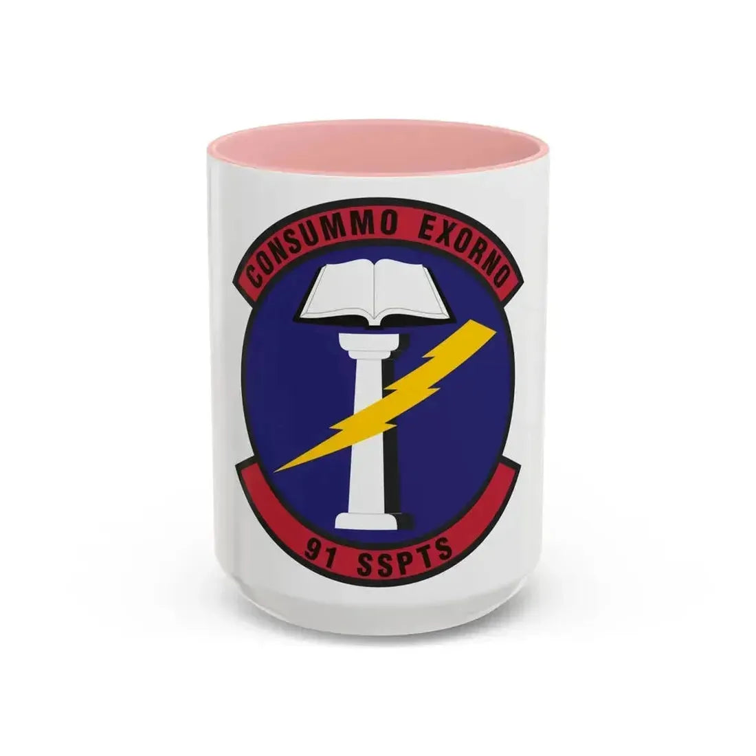 91st Security Support Squadron (U.S. Air Force) Accent Coffee Mug 15oz Pink - Go Mug Yourself