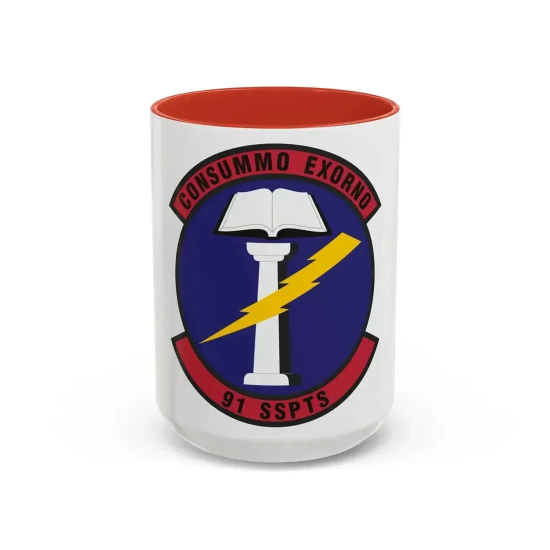 91st Security Support Squadron (U.S. Air Force) Accent Coffee Mug 15oz Red - Go Mug Yourself