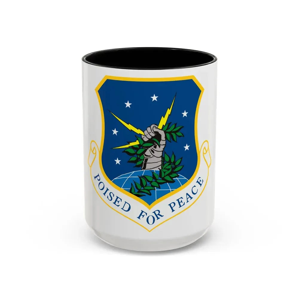 91st Space Wing (U.S. Air Force) Accent Coffee Mug 15oz Black - Go Mug Yourself