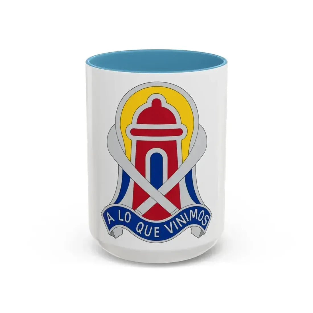 92 Military Police Brigade 2 (U.S. Army) Accent Coffee Mug 15oz Light Blue - Go Mug Yourself