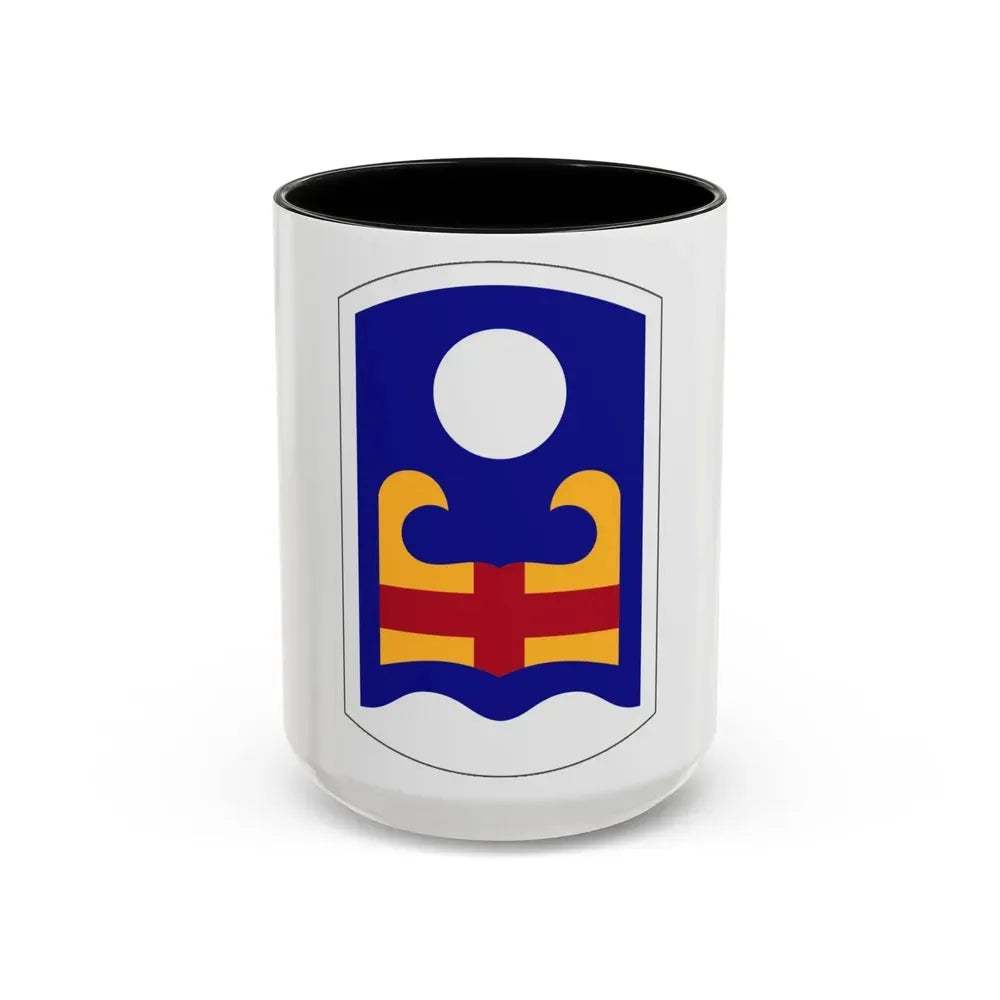 92 Military Police Brigade (U.S. Army) Accent Coffee Mug 15oz Black - Go Mug Yourself