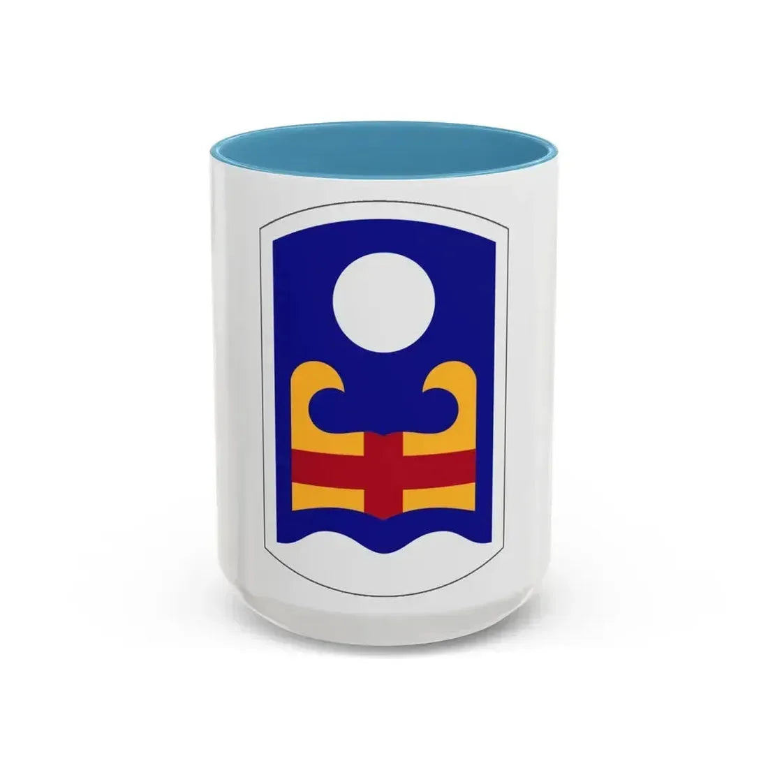 92 Military Police Brigade (U.S. Army) Accent Coffee Mug 15oz Light Blue - Go Mug Yourself