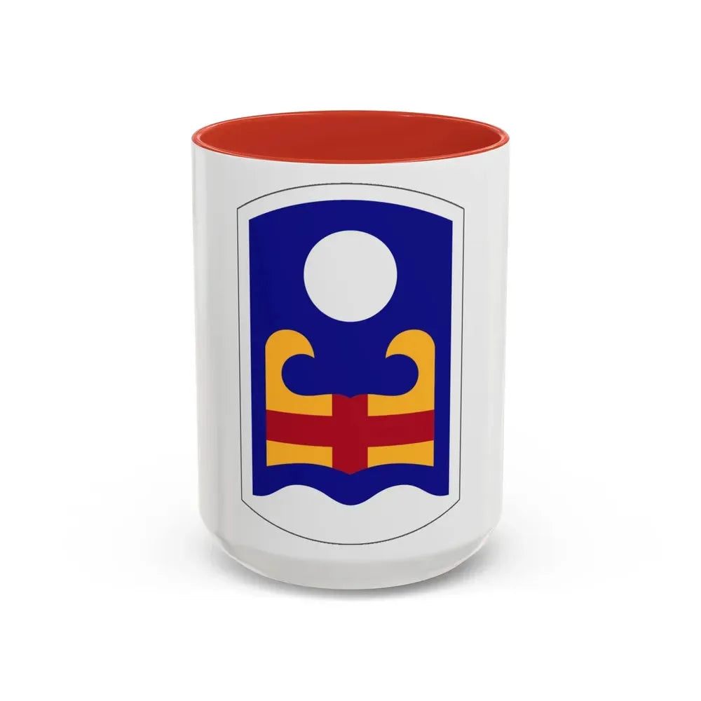 92 Military Police Brigade (U.S. Army) Accent Coffee Mug 15oz Red - Go Mug Yourself