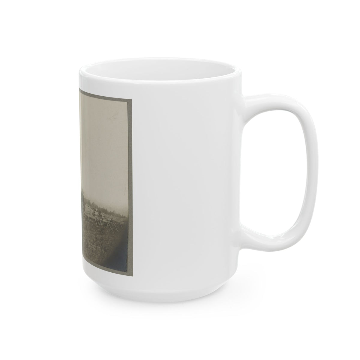 Aerial View Of A Camp In The Distance (U.S. Civil War) White Coffee Mug