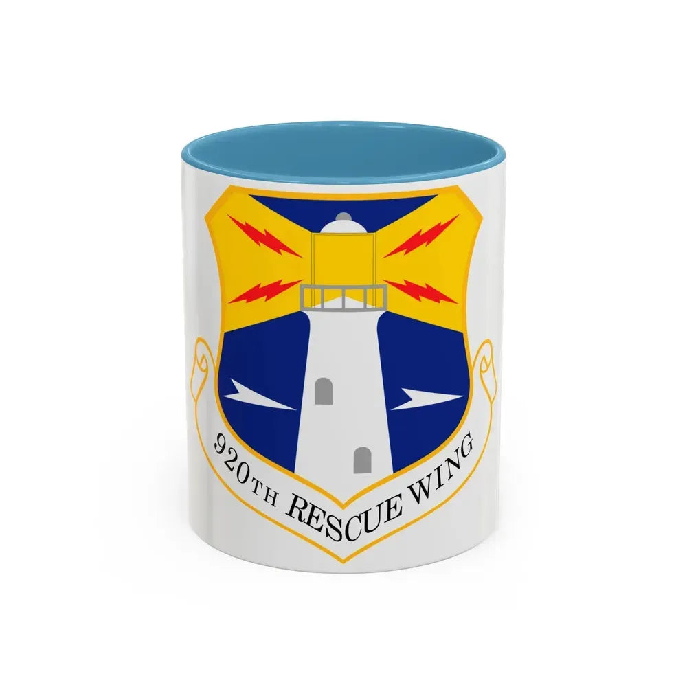 920th Rescue Wing (U.S. Air Force) Accent Coffee Mug 11oz Light Blue - Go Mug Yourself