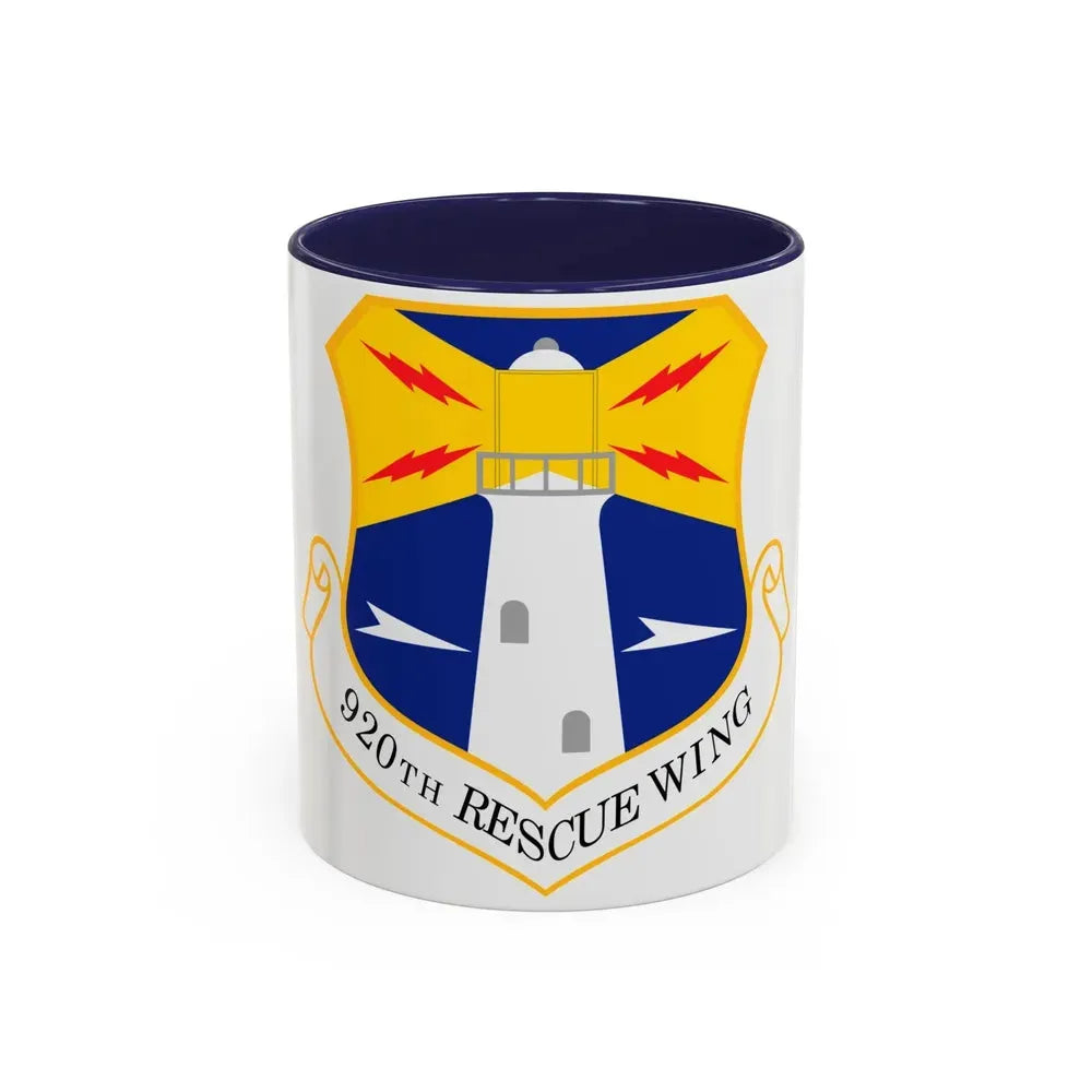 920th Rescue Wing (U.S. Air Force) Accent Coffee Mug 11oz Navy - Go Mug Yourself