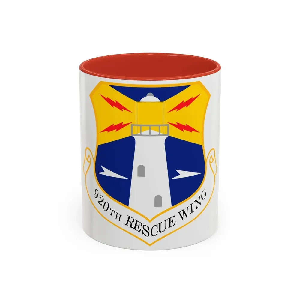 920th Rescue Wing (U.S. Air Force) Accent Coffee Mug 11oz Red - Go Mug Yourself
