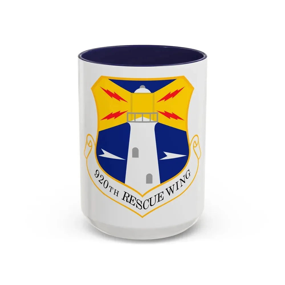 920th Rescue Wing (U.S. Air Force) Accent Coffee Mug 15oz Navy - Go Mug Yourself