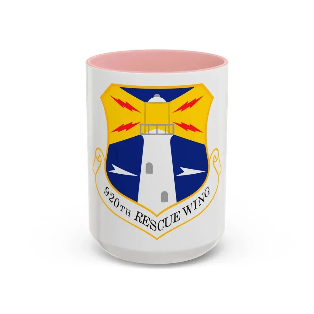 920th Rescue Wing (U.S. Air Force) Accent Coffee Mug 15oz Pink - Go Mug Yourself