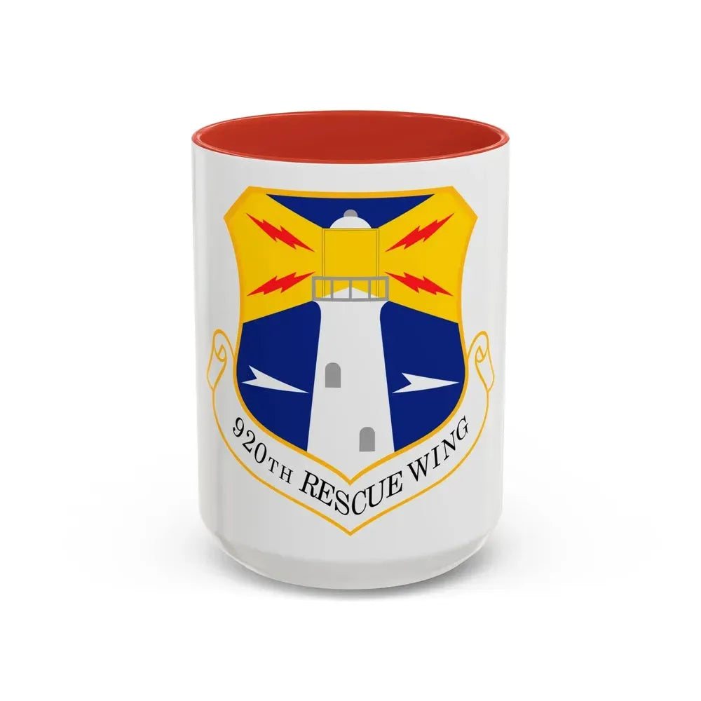 920th Rescue Wing (U.S. Air Force) Accent Coffee Mug 15oz Red - Go Mug Yourself