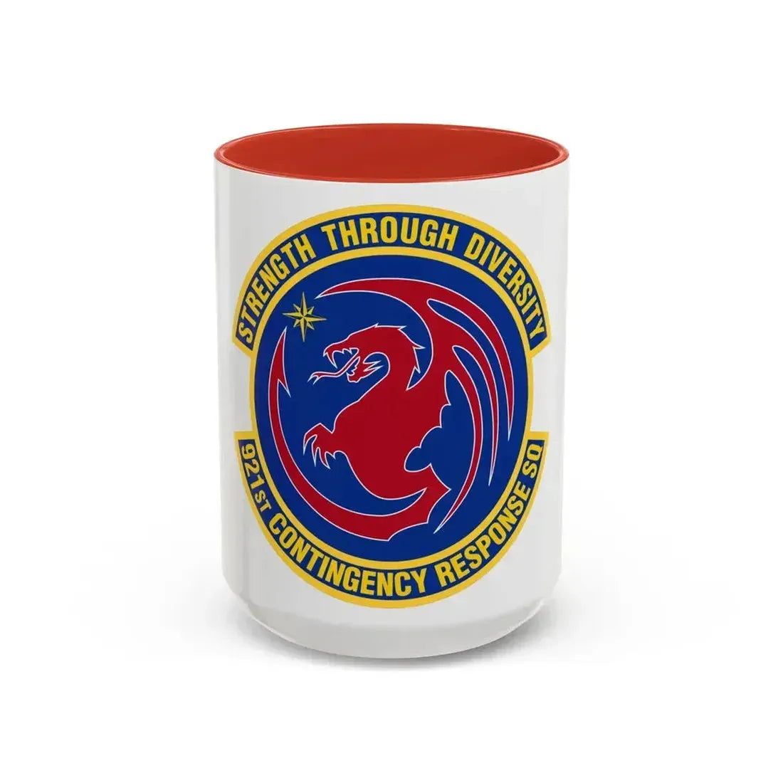 921 Contingency Response Sq AMC (U.S. Air Force) Accent Coffee Mug 15oz Red - Go Mug Yourself