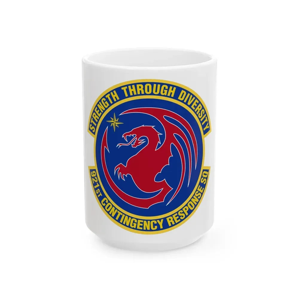 921 Contingency Response Sq AMC (U.S. Air Force) White Coffee Mug 15oz - Go Mug Yourself