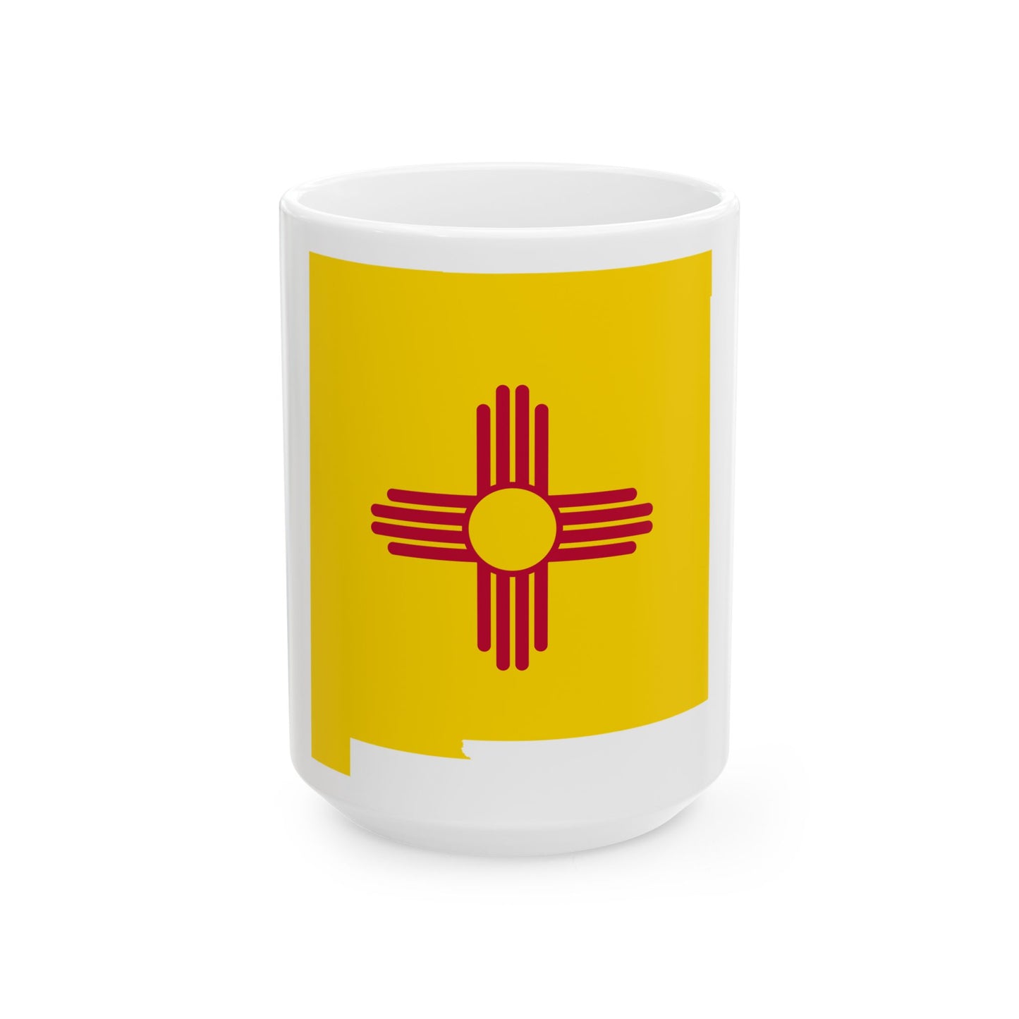 Flag-map of New Mexico (United States) White Coffee Mug