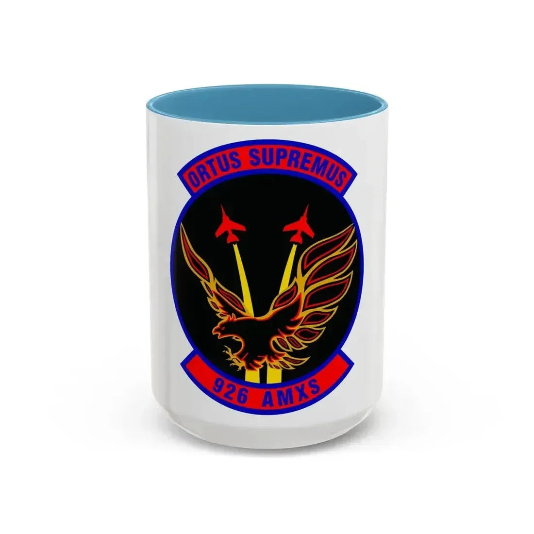 926 Aircraft Maintenance Squadron AFRC (U.S. Air Force) Accent Coffee Mug 15oz Light Blue - Go Mug Yourself