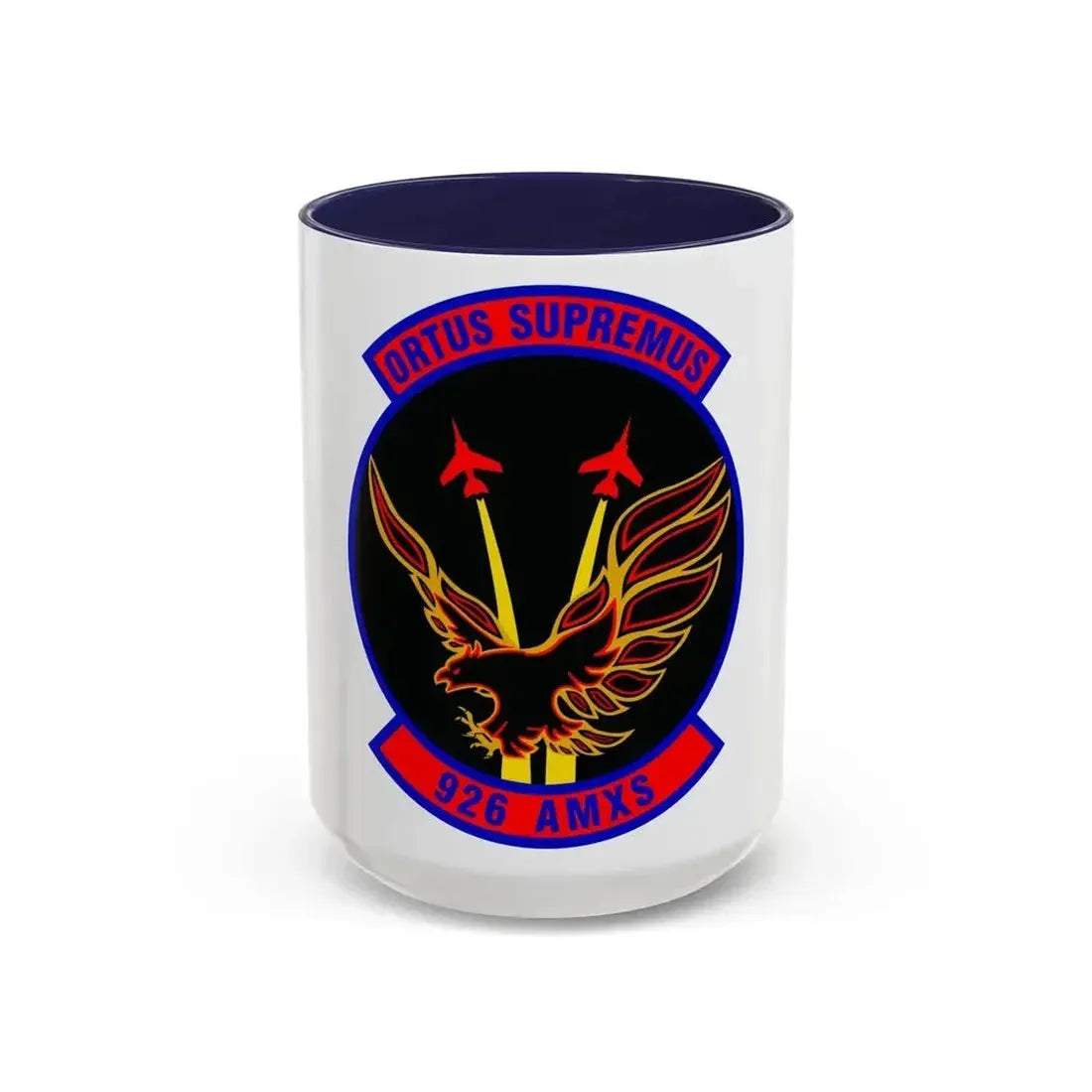 926 Aircraft Maintenance Squadron AFRC (U.S. Air Force) Accent Coffee Mug 15oz Navy - Go Mug Yourself