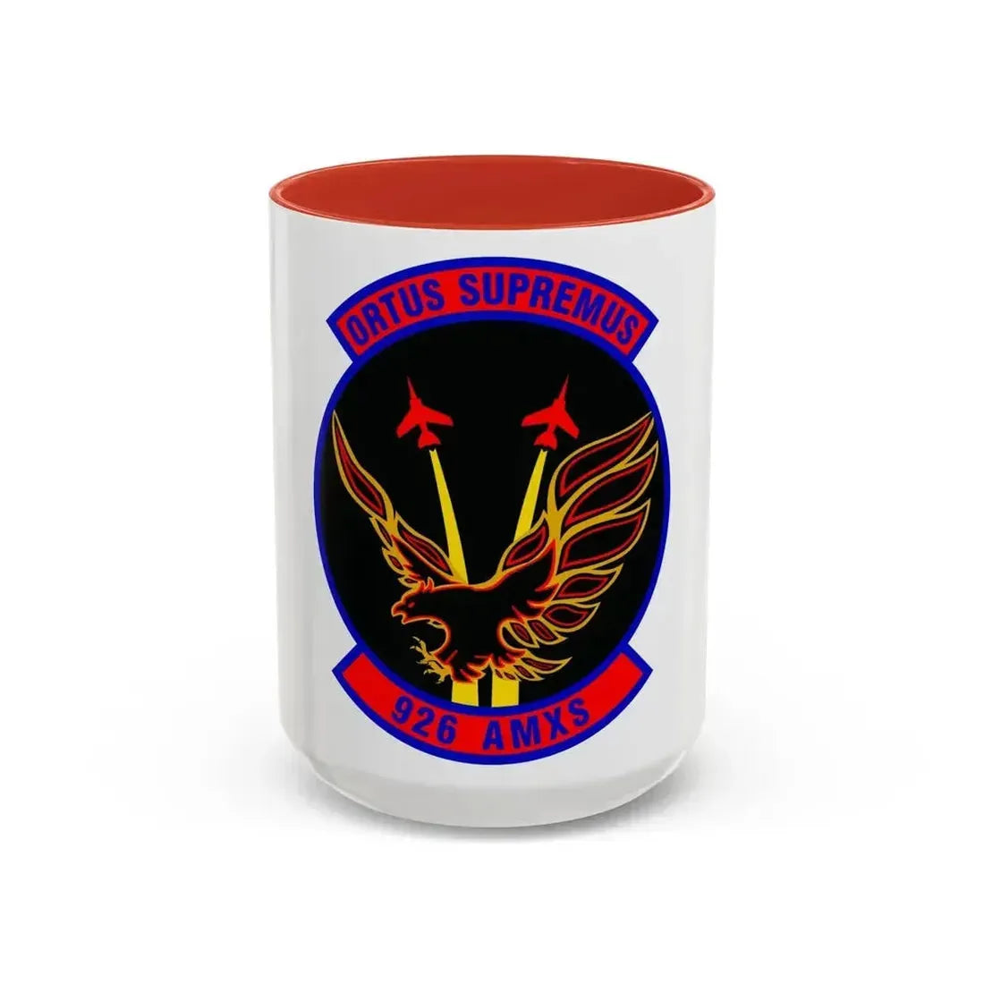 926 Aircraft Maintenance Squadron AFRC (U.S. Air Force) Accent Coffee Mug 15oz Red - Go Mug Yourself