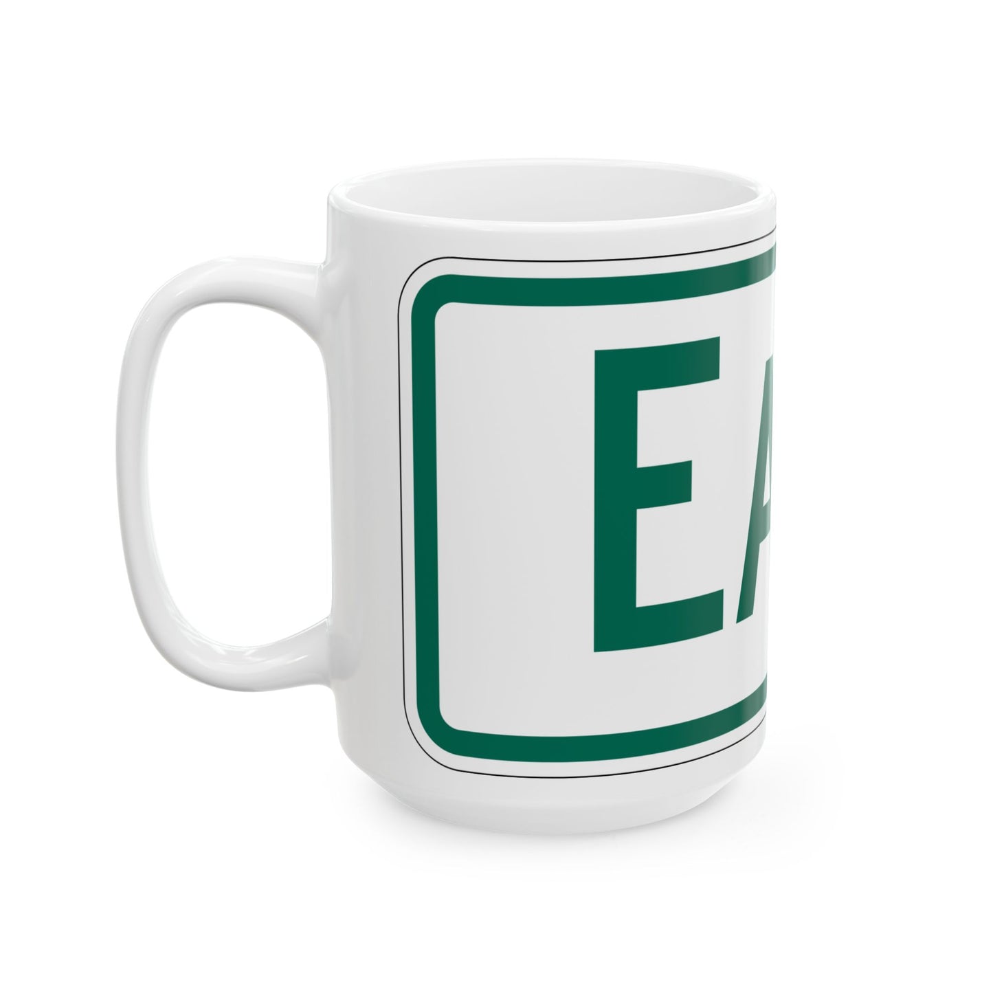 East plate Vermont (Vermont) (Road Sign) White Coffee Mug