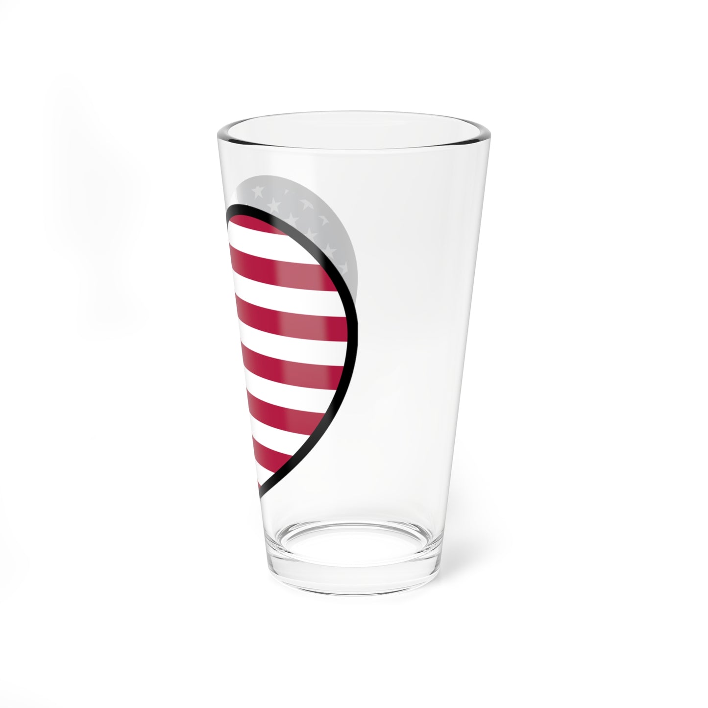 United States flag heart (United States) Pint Glass 16oz