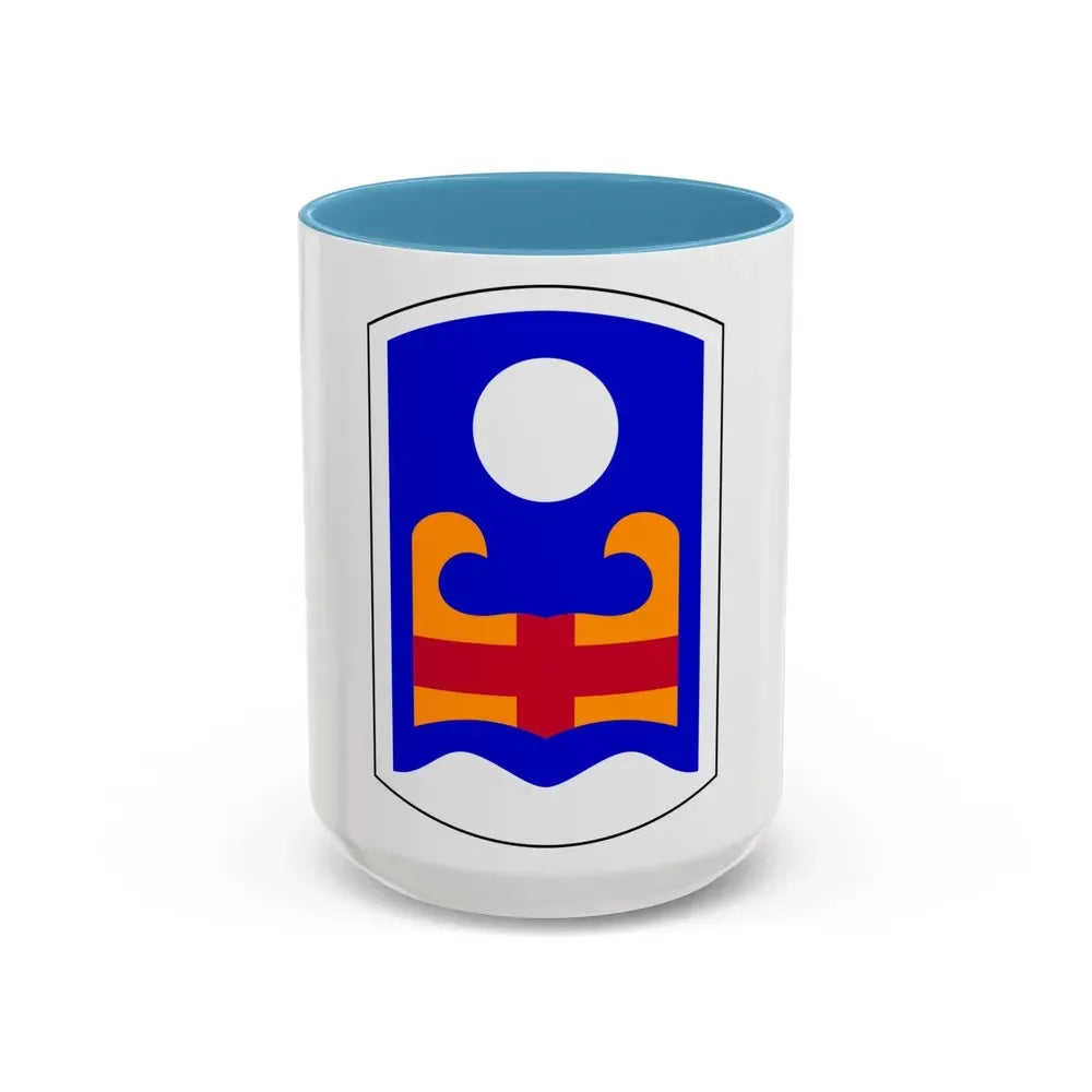 92nd Maneuver Enhancement Brigade (U.S. Army) Accent Coffee Mug 15oz Light Blue - Go Mug Yourself