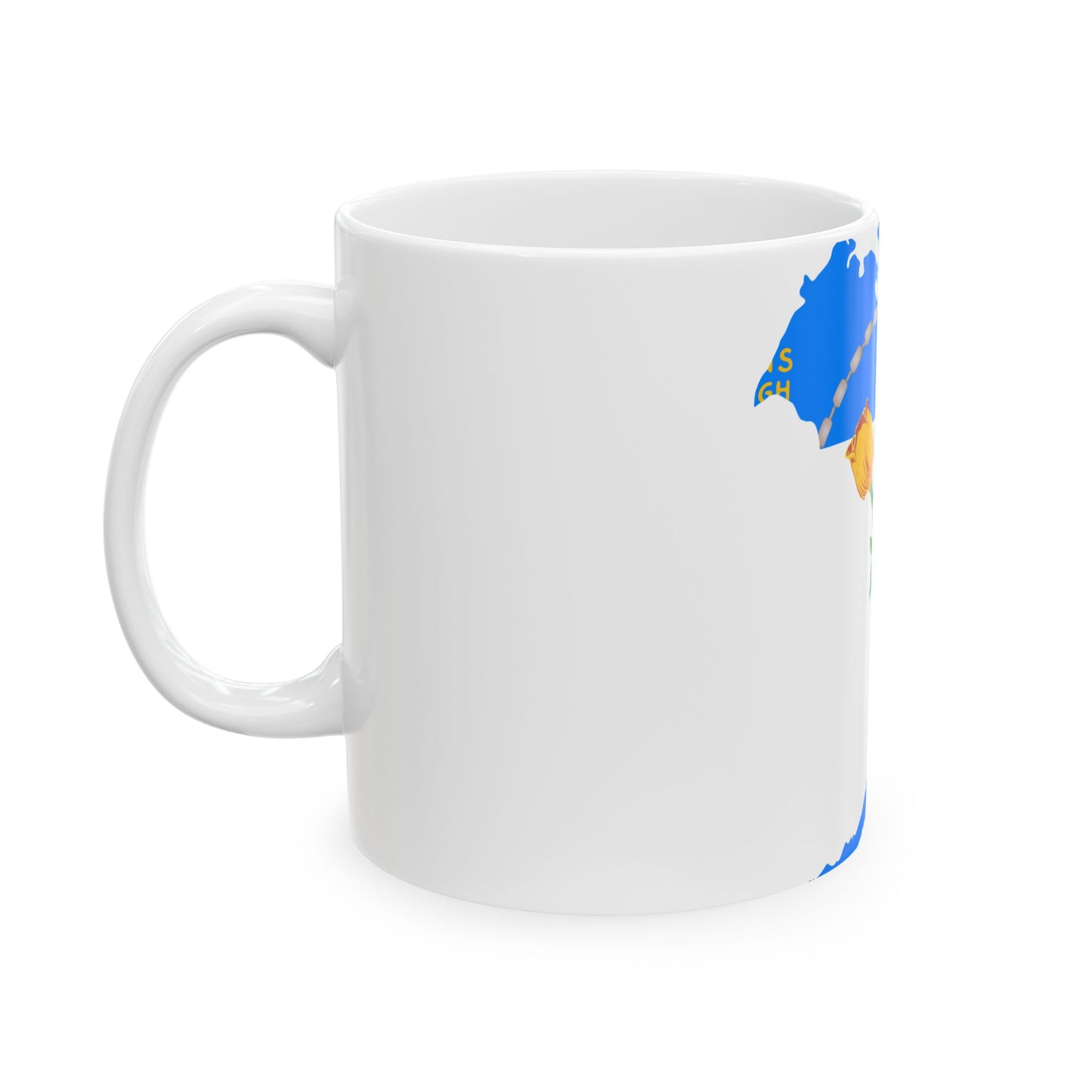 Flag-map of Queens County New York (United States) White Coffee Mug