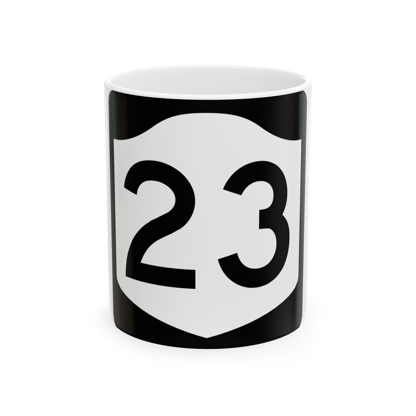 NY-23 (New York) (Road Sign) White Coffee Mug