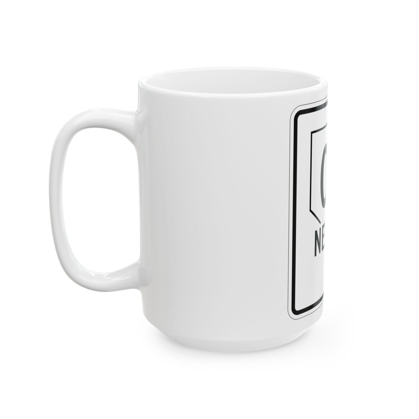 Nevada 00 1955 (Nevada) (Road Sign) White Coffee Mug