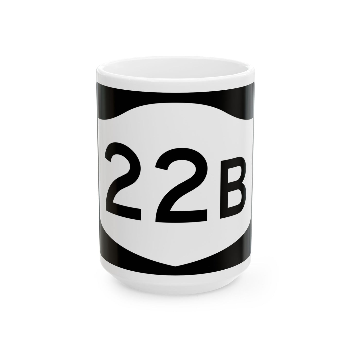 NY-22B (New York) (Road Sign) White Coffee Mug