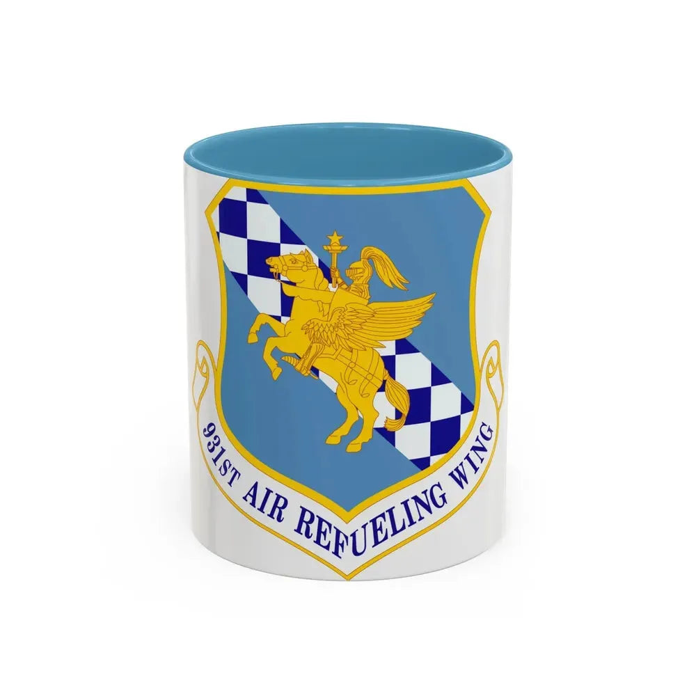 931 Air Refueling Wing AFRC (U.S. Air Force) Accent Coffee Mug 11oz Light Blue - Go Mug Yourself