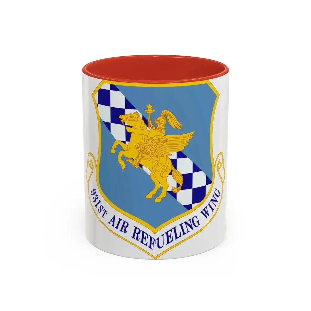 931 Air Refueling Wing AFRC (U.S. Air Force) Accent Coffee Mug 11oz Red - Go Mug Yourself
