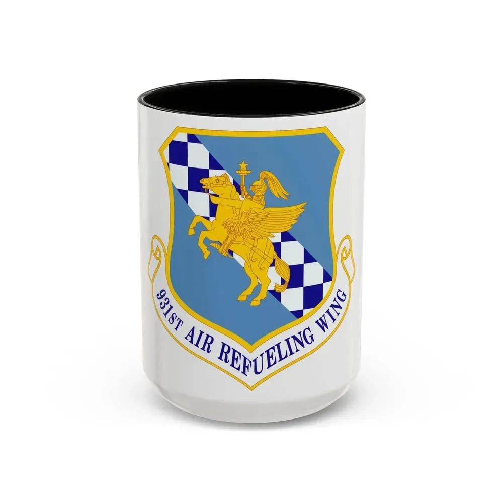 931 Air Refueling Wing AFRC (U.S. Air Force) Accent Coffee Mug 15oz Black - Go Mug Yourself
