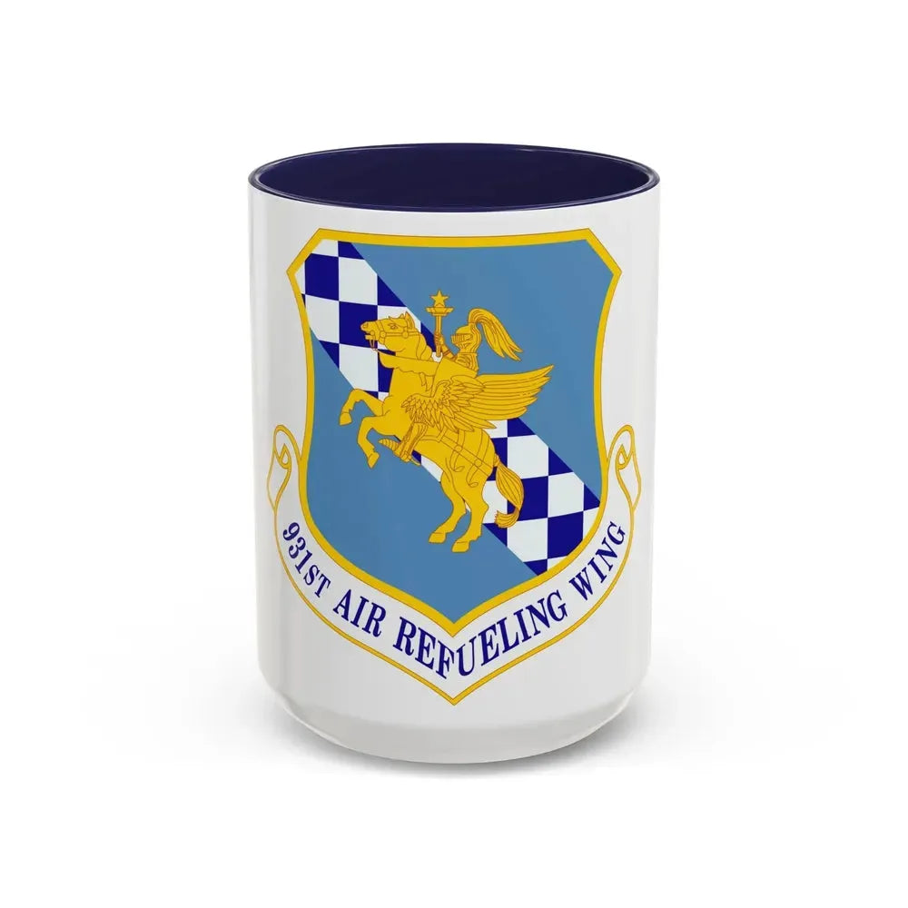 931 Air Refueling Wing AFRC (U.S. Air Force) Accent Coffee Mug 15oz Navy - Go Mug Yourself