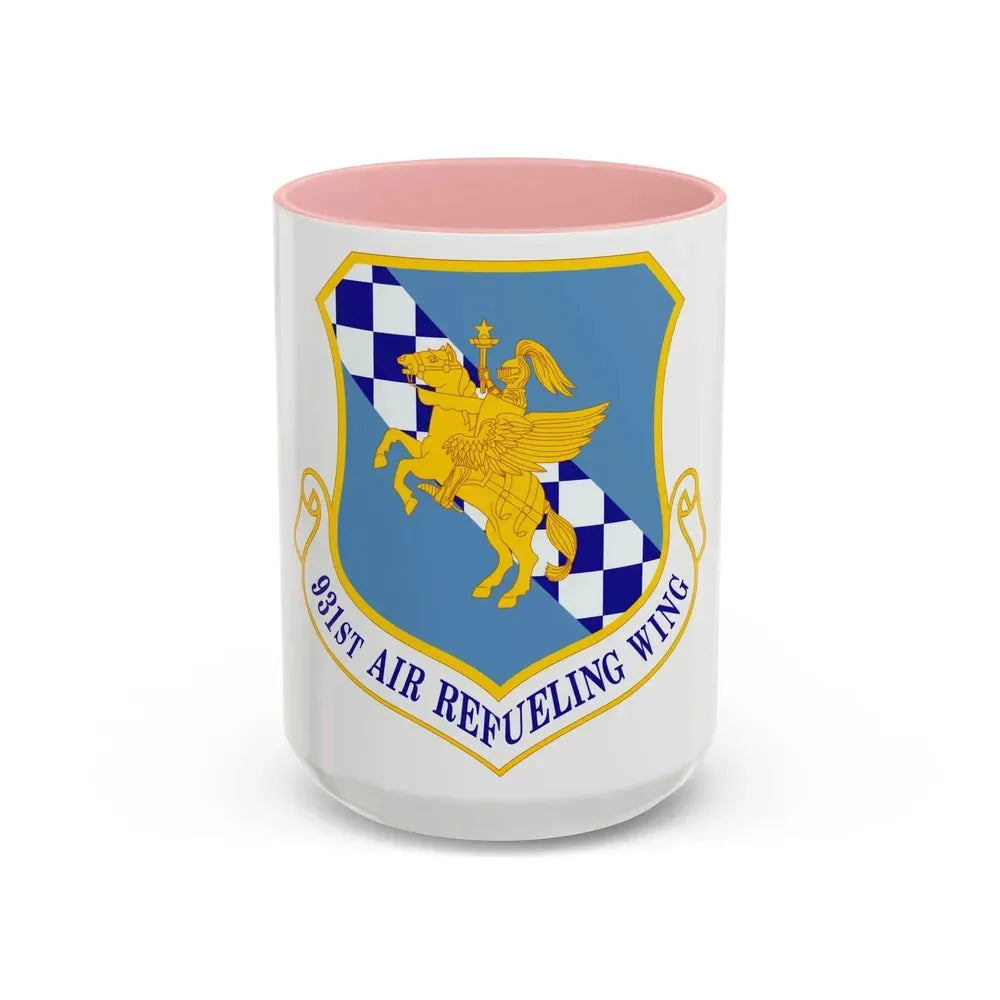 931 Air Refueling Wing AFRC (U.S. Air Force) Accent Coffee Mug 15oz Pink - Go Mug Yourself