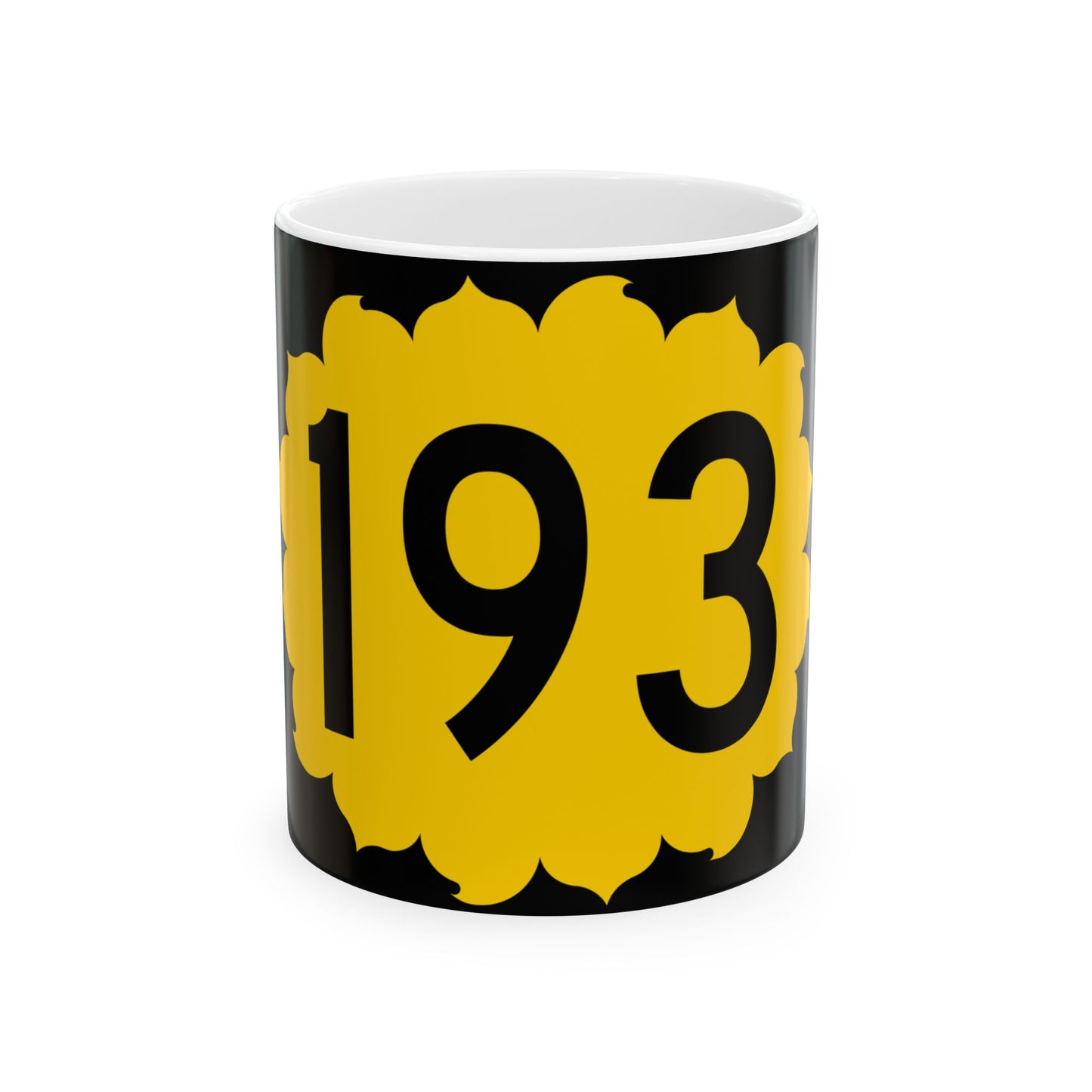 K-193 (Kansas) (Road Sign) White Coffee Mug
