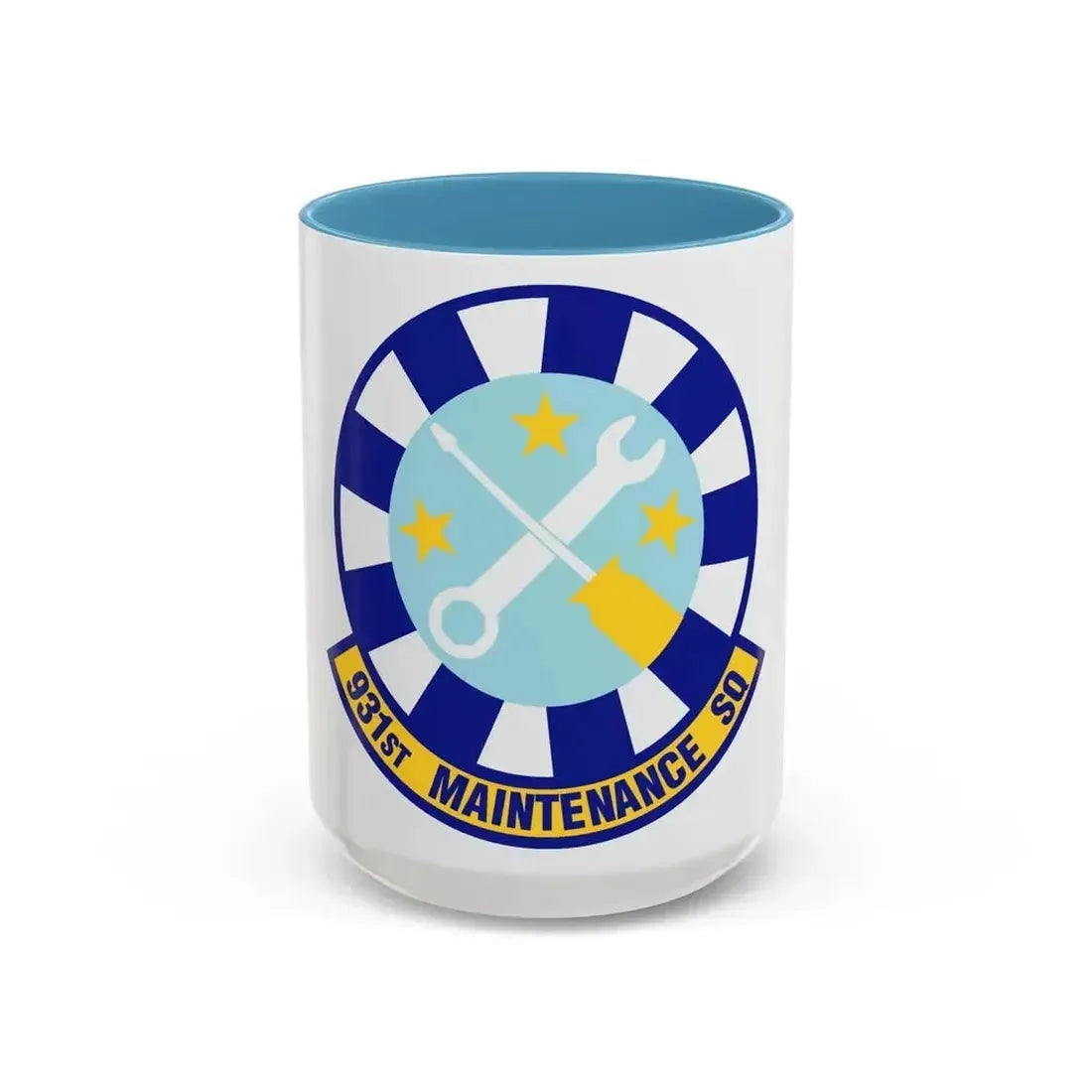 931st Maintenance Squadron (U.S. Air Force) Accent Coffee Mug 15oz Light Blue - Go Mug Yourself
