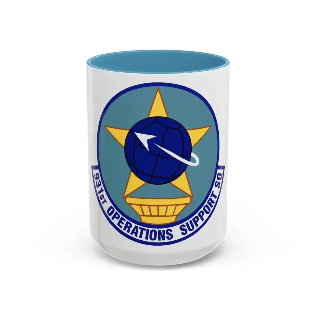 931st Operations Support Squadron (U.S. Air Force) Accent Coffee Mug 15oz Light Blue - Go Mug Yourself