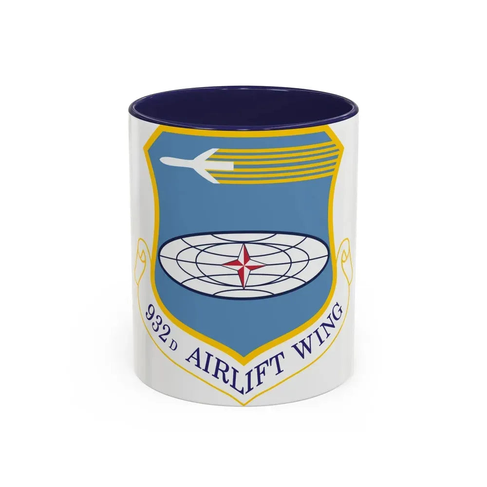 932 Airlift Wing AFRC (U.S. Air Force) Accent Coffee Mug 11oz Navy - Go Mug Yourself