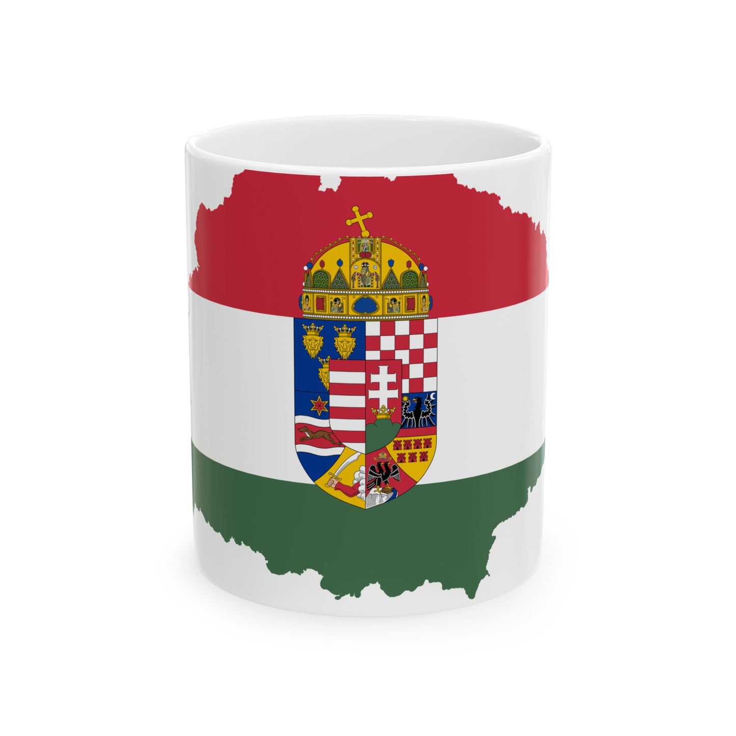Flag-map of Transleithania 1915-1918 (Hungary) White Coffee Mug