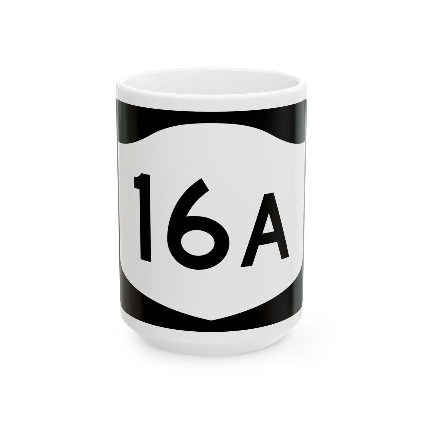 NY-16A (New York) (Road Sign) White Coffee Mug