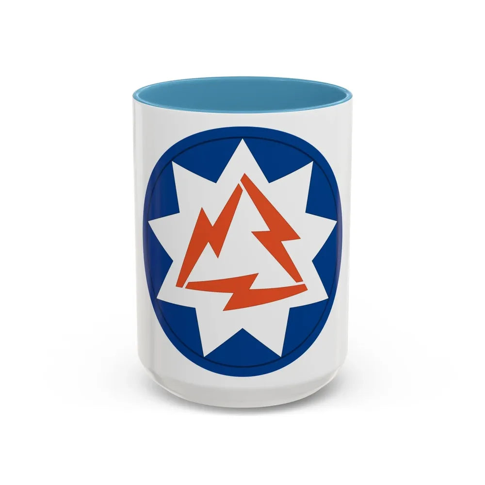 93rd Signal Brigade 2 (U.S. Army) Accent Coffee Mug 15oz Light Blue - Go Mug Yourself