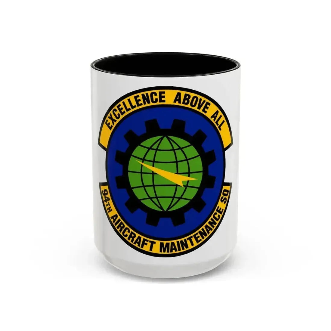 94 Aircraft Maintenance Squadron AFRC (U.S. Air Force) Accent Coffee Mug 15oz Black - Go Mug Yourself