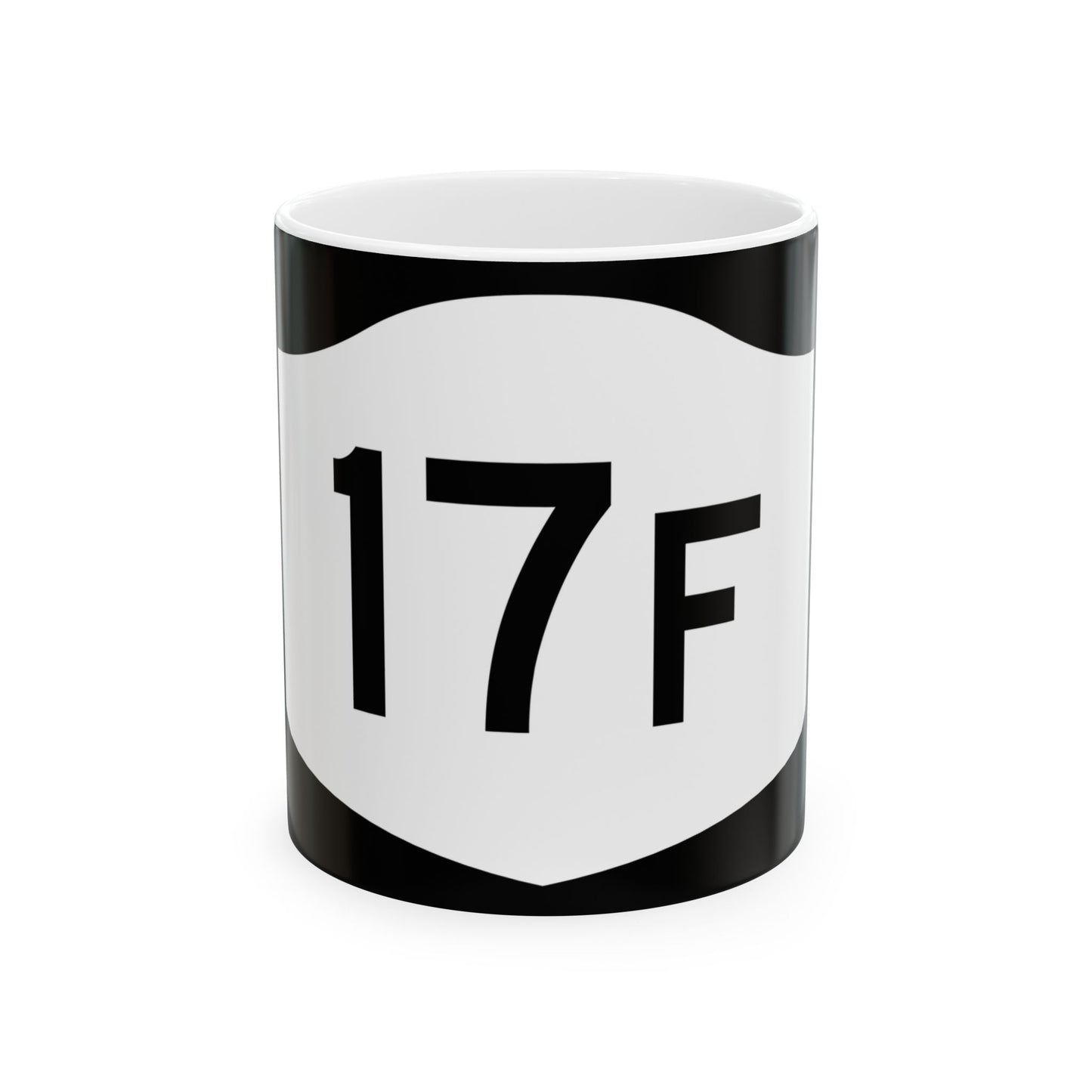 NY-17F (New York) (Road Sign) White Coffee Mug